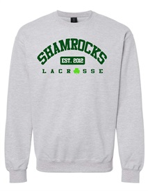 Shamrocks Lacrosse Anniversary Logo Sport Grey Crew Neck - Orders due by Friday, March 24, 2023
